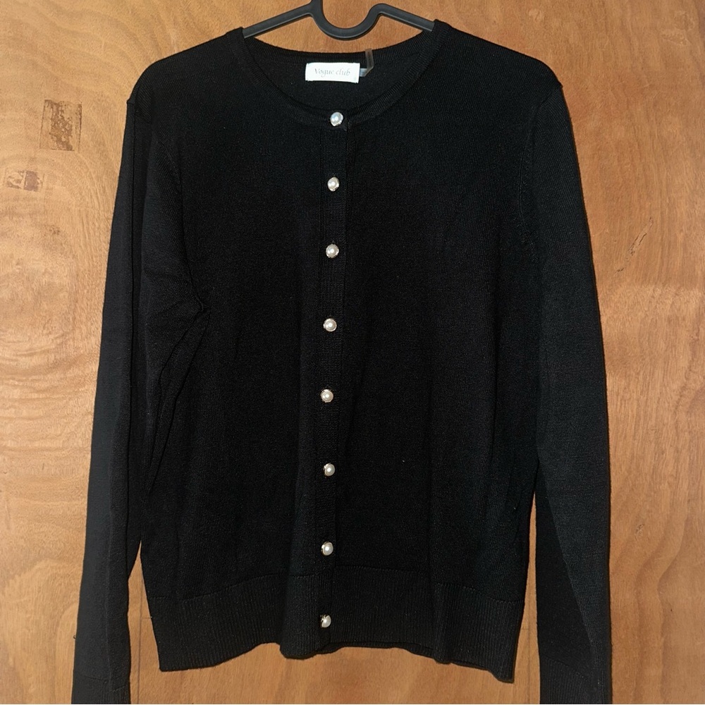 Black Cardigan Sweater